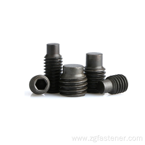 Carbon steel set screws with dog point